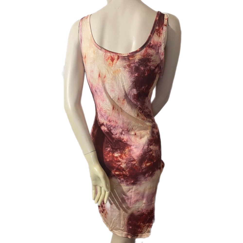 Burgundy Tye Dye Short Dress